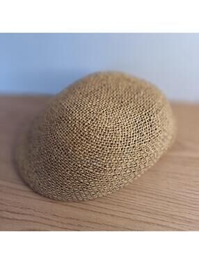 J Hats VTG Woven Straw Ivy Cap Large Mens Summer Flat Cabbie Driver Hat Tan